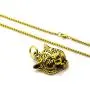 Xusamss Punk Rock Stainless Steel Animal Tiger Head Tag Pendant Charm Necklace