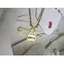 La Menagerie Bee Gold Origami Jewelry - Gold Geometric Chain Necklace – 18 Karat Plated Gold Necklace for Women & Girls – Stylish Bee Pendant Necklace La Menagerie Bee Gold Origami Jewelry - Gold Geometric Chain Necklace – 18 Karat Plated Gold Necklace for Women & Girls – Stylish Bee Pendant Necklace
