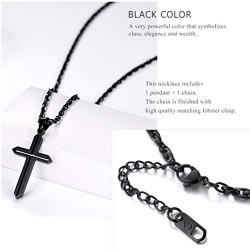 PROSTEEL Minimalist Cross Necklace for Men Women, 316L Stainless Steel，Gold/Silver/Black/Rose Gold/Blue Tone, Hypoallergenic Jewelry, Customize Available, Come Gift Box