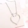 S925 Sterling Silver Jewelry Open Heart Pendant Ring Holder Necklace Wedding Engagement Anniversary Infinity Love Gift for Her, Wife, Girlfriend, Fiancee S925 Sterling Silver Jewelry Open Heart Pendant Ring Holder Necklace Wedding Engagement Anniversary Infinity Love Gift for Her, Wife, Girlfriend, Fiancee