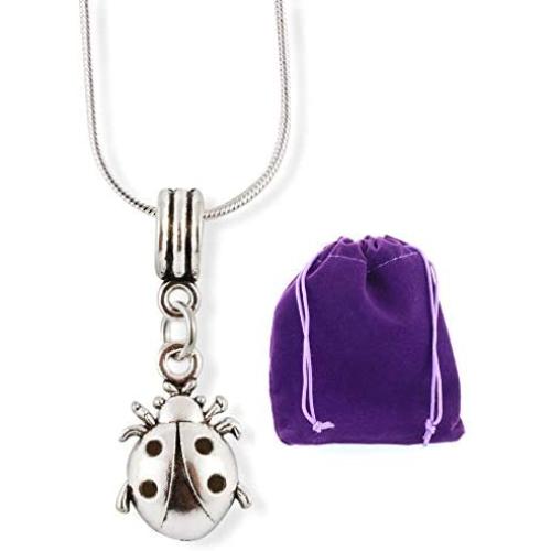 Ladybug Necklace | Ladybug Gifts for Women a Great Ladybug Charm compatible with Pandora that makes Wonderful Ladybug Gifts for Adults or a Ladybug Necklace for Girls on a Silver Plated Snake Chain