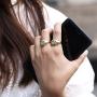 Trendsmax Chic Gold Plated Initial Letter A-Z Signet Statement Band Ring for Women Girls Stylish Knuckle Stackable Party Open Ring Size 7.5
