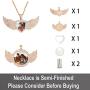 JREPPY Photo Necklace Picture Pendant Personalized Custom Angel Wings Diamond Name Mothers Day Jewelry Gifts for Women Birthday/Anniversary Day/Party