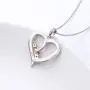 Sister Gift 925 Sterling Silver Always My Sister Forever My Friend Love Heart Engraved Sister Necklace, 18 inches
