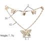Dresbe Dainty Butterfly Choker Necklaces Gold Layered Neck Chain Hollow Neck Jewelry Accessories for Women and Girls