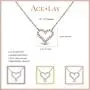 AceLay 14k Gold Plated Sterling Silver Heart Necklaces for Women Filled with CZ Stones | Womens Jewelry Love Pendant Necklace