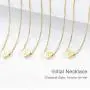 Lanqueen Gold Initial Necklace for Flower Girls Tiny Heart Pendant Necklaces Bridal Wedding Party Gift Bridesmaid Proposal Jewelry for Women Girls