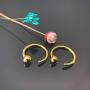 Silver Hoop Earrings, Small Huggie Open Hoop Earrings Cartilage Piercing Earrings for Women Girls