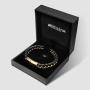 SERASAR | Premium Genuine Leather Bracelet for Men in Black | Magnetic Stainless Steel Clasp in Black, Silver and Gold | Exclusive Jewellery Box | Great Gift Idea