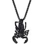 U7 Scorpio Necklace Pendant with Gold Plated Chain Zodiac Constellation Jewelry for Men/Women