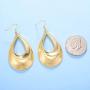 HUIMEI Fishhook Teardrop Earrings with Brushed Finished Dangle Earrings (gold5)