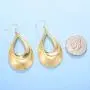 HUIMEI Fishhook Teardrop Earrings with Brushed Finished Dangle Earrings (gold5)