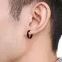 T400 925 Sterling Silver Black Small Tiny Hoop Earrings Unisex Gift for Men Women 13 16 mm T400 925 Sterling Silver Black Small Tiny Hoop Earrings Unisex Gift for Men Women 13 16 mm