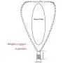 Krun Y Necklace Lock Pendant Simple Cute Necklaces Long Multilayer Chain Fashion Jewelry Women Girls Gift for Her Krun Y Necklace Lock Pendant Simple Cute Necklaces Long Multilayer Chain Fashion Jewelry Women Girls Gift for Her