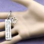Eigso Paw Print Keychain When I Needed A Hand I Found Your Paw Jewelry Dog Lovers(Found Your paw KR)