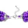 Shop LC Purple Howlite Beads Black Oxidized Silvertone Dangle Drop Earrings Necklace Prom Jewelry Sets Mothers Day Gifts for Women Size 18''