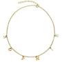 MyNameNecklace Personalized Dangle Name Choker Custom Initial Alphabet Pendant Necklace with Hanging Sterling Silver 925 & Gold Plating - Jewelry Gift for Her