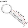 CENWA Wake Pray Slay Quote College Student Gift Friendship Keychain Morning Motivation Inspiring Jewelry Gift for Best Friend