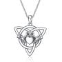 ONEFINITY Claddagh Necklace Sterling Silver Good Luck Irish Claddagh Celtic Knot Love Heart Pendant Necklace Jewelry Gifts for Women