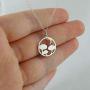 Sterling Silver Magical Mushroom Charm Necklace with Bronze Crescent Moon, 18'' Cable Chain