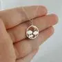 Sterling Silver Magical Mushroom Charm Necklace with Bronze Crescent Moon, 18'' Cable Chain Sterling Silver Magical Mushroom Charm Necklace with Bronze Crescent Moon, 18'' Cable Chain