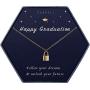 Suavell Graduation Gifts for Her 2021. Graduate Lock Necklace for Women with Congrats Card. 18K Gold Plated Padlock Necklace Pendant for Good Luck Graduate Gift. College Graduation Necklace