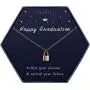 Suavell Graduation Gifts for Her 2021. Graduate Lock Necklace for Women with Congrats Card. 18K Gold Plated Padlock Necklace Pendant for Good Luck Graduate Gift. College Graduation Necklace