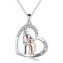 LUHE Mothers Day Necklace Sterling Silver Mother and Son Necklace Love You Forever Mom Pendant Necklace Jewelry Gifts