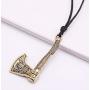 cooltime Celtic Valknut Odin Horn Axe Weapon Rope Necklace Mens Amulet