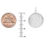 Ritastephens Sterling Silver Saint St Michael Medal Round Pendant Necklaces