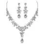 PQDAYSUN Bridal Rhinestone Crystal Chain Necklace Ring Jewelry Set bEarrings Jewelry Set Gifts fit with Wedding Dress for Wedding Party JEW002(White) PQDAYSUN Bridal Rhinestone Crystal Chain Necklace Ring Jewelry Set bEarrings Jewelry Set Gifts fit with Wedding Dress for Wedding Party JEW002(White)