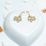 Silver Plated Hypoallergenic Necklace Stud Earrings Set Mouse Shape Jewelry Set with Cubic Zirconia for Women Birthday Valentines Day Gifts（Free Jewelry Box）