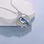 ONEFINITY Blue Jay Necklace 925 Sterling Silver Blue Jay Pendant Necklaces Blue Bird Jewelry for Bird Lover Gifts