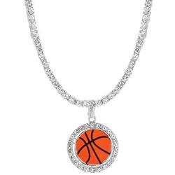 Mens Bling Hip Hop Iced Out Silver Gold Plated NBA Basketball Pendant Chain Necklaces 24''