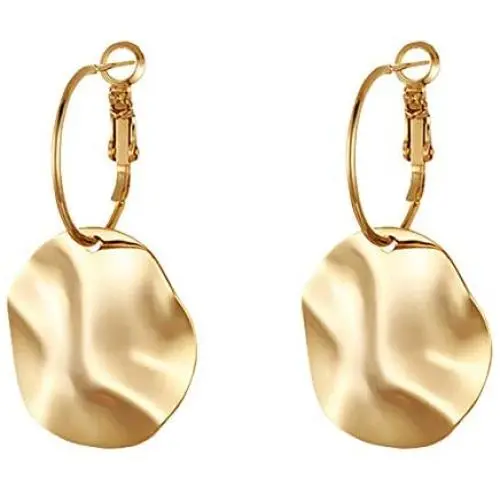 Round Disc Circle Plate Minimalist Fishhook Elegant Dangle Drop Earrings Chic Geometric Dangling Hanging Fashion Lightweight Simple Modern Statement Jewelry Gifts