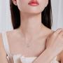 CHENGHONG Hummingbird Necklace 925 Sterling Silver Hummingbird Jewelry for Women Hummingbird Gifts for Mom Heart Pendant Inspiration Necklace Bird Animal Jewelry Gift for Women