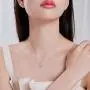 CHENGHONG Hummingbird Necklace 925 Sterling Silver Hummingbird Jewelry for Women Hummingbird Gifts for Mom Heart Pendant Inspiration Necklace Bird Animal Jewelry Gift for Women
