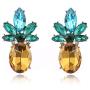 TIANHONGYAN Pineapple Earrings for Women and Girls Cute Crystal Drop Fruit Earrings Charm Jewelry Gifts - Suitable for Beach Holidays and Parties