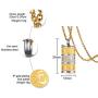 HUANIAN Stainless Steel Om Mani Padme Hum Buddhist six Words Proverbs Keepsake Pendant Cremation Ash Urn Necklace
