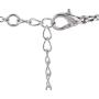 LUX ACCESSORIES Burnished Silver Tone Black Cat Crescent Moon Pendant Necklace