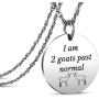 JanToDec Jewelry 2 Goats Past Normal Pendant Necklace Goat Farmer Gifts Goat Lover Gifts Goat Farm Pet Pygmy Goat Gift