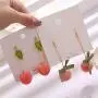 ZRosse 2 Pairs 3D Pink Peach Drop Earrings Cute Fruit Gold Dangle Earrings Charm Jewelry Gift Earrings for Women Girls ZRosse 2 Pairs 3D Pink Peach Drop Earrings Cute Fruit Gold Dangle Earrings Charm Jewelry Gift Earrings for Women Girls