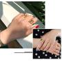 FOCALOOK Initial Ring 18K Gold Plated Letter Rings for Women Open Adjustable Rings Chunky Initial Ring Bold Statement Rings