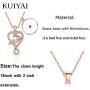 KUIYAI Mustard Seed Necklace Faith Love Heart Pendant Necklace Faith Charm with Mustard Seed Religious Jewelry Inspirational Christian Gift
