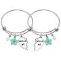 Maxforever Women Girls Weirdo #1 Weirdo #2'' Best Friend Forever Charm Pendant Bracelet Bangle Friendship Gift