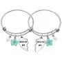 Maxforever Women Girls Weirdo #1 Weirdo #2'' Best Friend Forever Charm Pendant Bracelet Bangle Friendship Gift