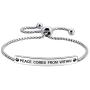 Peace Comes from Within Friendship Bracelet Cuff Gift for Women Encourage Quotes Jewelry