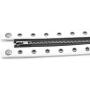 Xusamss Punk Alloy Zipper Wristband Pu Leather Cuff Bracelet,7 1/2 Wrist