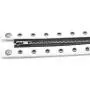 Xusamss Punk Alloy Zipper Wristband Pu Leather Cuff Bracelet,7 1/2 Wrist