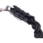 Mens Rugged Chunky Braided Leather Bracelet Black Handcrafted in USA